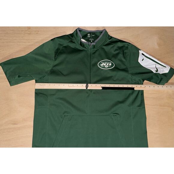 Nike NFL Team Apparel Mens Pullover Jacket Sz Large New York Jets 1/4 Zip - Picture 8 of 12